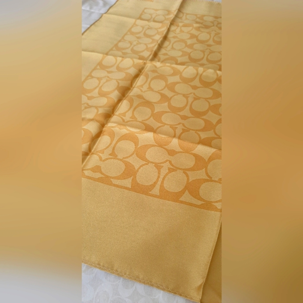 Coach Limited Edition Gold Silk Scarf *NWT*